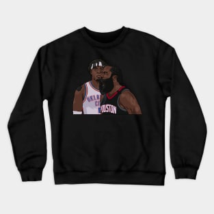 James Harden Series Winning Block on Lu Dort Crewneck Sweatshirt